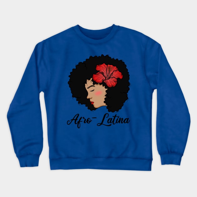 Pride Latina Afro Queen hispanic columbian gift idea present Crewneck Sweatshirt by MARESDesign